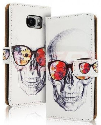 Toc FlipCover Fancy Apple iPhone 6 / 6s SKULL foto