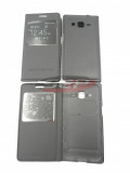 Toc FlipCover EasyView Leather Samsung G360F Galaxy Core Prime BLACK, Alt model telefon Samsung, Negru, Cu clapeta