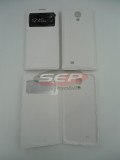 Toc FlipCover EasyView Leather Samsung I9500 Galaxy S4 WHITE, Alb, Samsung Galaxy S4, Cu clapeta