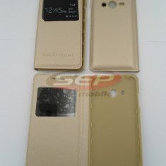 Toc FlipCover EasyView Leather Samsung Galaxy Ace 4 G313F / G318 GOLD (capac)