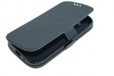 HUSA SAMSUNG GALAXY S3 I9300 I9305 / S3 NEO I9300i CU INCHIDERE MAGNETICA NEGRU foto