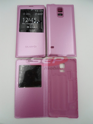 Toc FlipCover EasyView Leather Samsung Galaxy S5 PINK foto