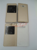 Toc FlipCover EasyView Leather Samsung G360F Galaxy Core Prime GOLD, Alt model telefon Samsung, Galben, Cu clapeta