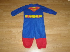 costum carnaval serbare superman pentru copii de 2-3-4 ani foto