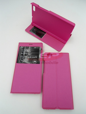Toc FlipCover EasyView Leather Huawei Y6 PINK foto