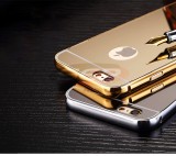 Bumper aluminiu Mirror Case Apple iPhone 6S GOLD, iPhone 6, Auriu