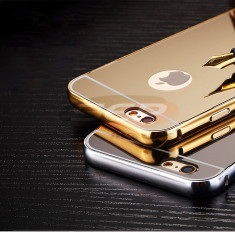 Bumper aluminiu Mirror Case Apple iPhone 6S GOLD