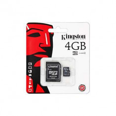 Card De Memorie Kingston micro SDHC Card 4GB + SD Adapter foto