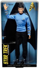 Papusa Barbie Collector Doll Star Trek Black Label Spock foto