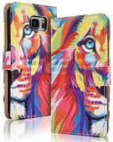 Toc FlipCover Fancy Samsung Galaxy S5 LION, Cu clapeta