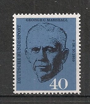 Germania.1960 1 an moarte general G.C.Marshall-Premiul NOBEL SG.254 foto mare Germania.1960 1 an moarte general G.C.Marshall-Premiul NOBEL SG.254 foto mare