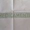 RARITATE! DECOR DIN STICLA GROASA GRAVATA DE 9 MM PENTRU MEDICAMENTE ANII 30