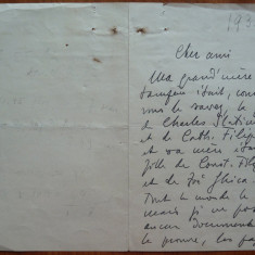 Scrisoare a lui Constantin George Manu , diplomat din familie de boieri , 1935