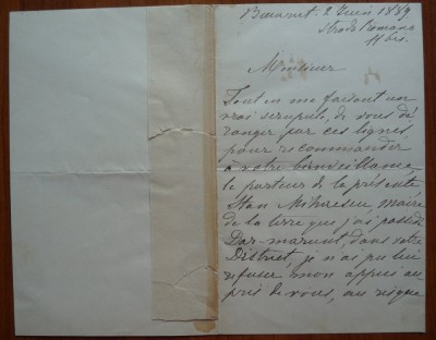 Scrisoare a lui Helene C. Cornesco Mano, din fam. Generalului Manu, 1889 foto