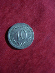 Moneda 10 para 1912 Serbia ,Cu-Ni ,cal. F.Buna foto