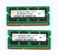 Memorii laptop DDR3 - 4GB (2x2GB) 1066MHz - Testate ! foto