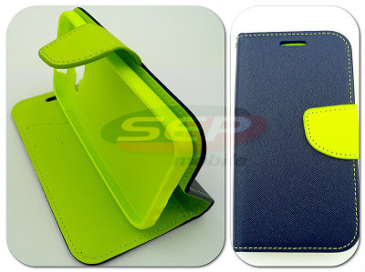 Toc FlipCover Fancy Samsung Galaxy A3 (2016) NAVY-LIME foto