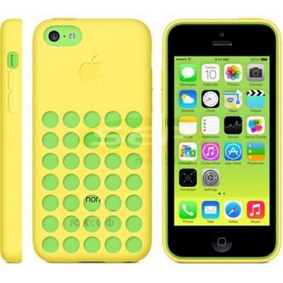 Husa silicon Apple iPhone 5c galbena foto