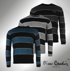 Oferta speciala! Bluza Pulover Barbati Pierre Cardin Paris Big Stripe original foto