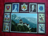 Ilustrata timbre Liechtenstein circulat cu serie Fauna 1976, Circulata, Printata