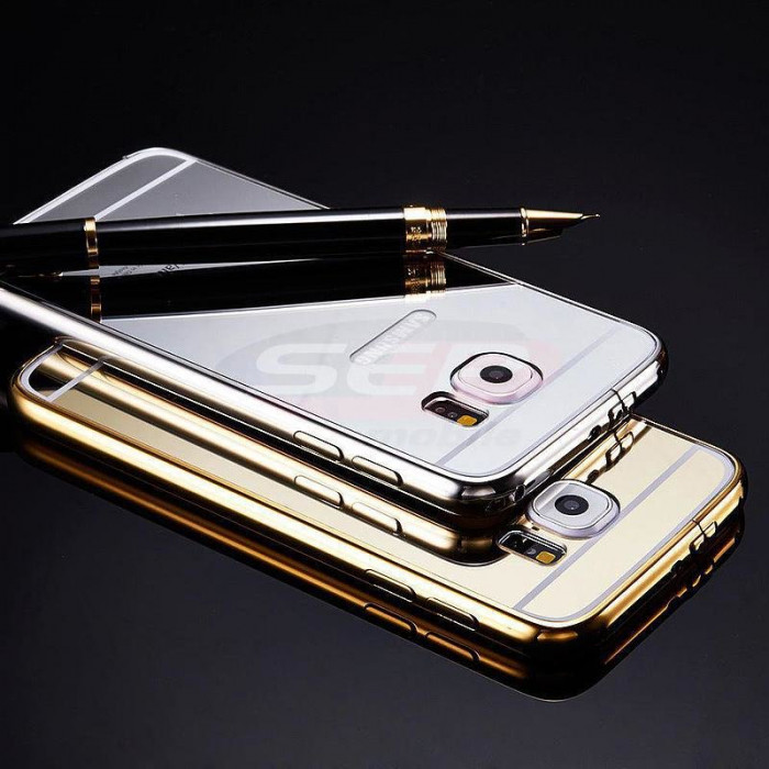 Bumper Aluminiu Mirror Case Samsung I9500 Galaxy S IV GOLD