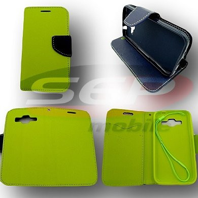 Toc FlipCover Fancy Samsung Galaxy S Duos S7562 LIME-NAVY foto