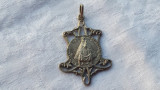 Medalion 1900 Spania Murcia cu simbolistica religioasa executat manual Rar
