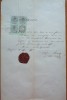 Chitanta din Petrosani, 1874, timbre fiscale si sigiliu