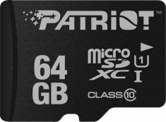 Card memorie Patriot microSDXC 64 GB clasa 10 LX Series W/AD + adaptor SD foto
