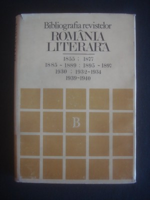 C. Ciuchindel - Bibliografia revistelor Romania Literara (editie cartonata,1981) foto