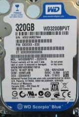 HDD SATA LAPTOP 2.5` WD 320 Gb, garantie 6 luni. foto