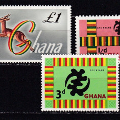 Ghana 1961 simboluri nationale fauna gazela MI 97-99 MNH w37