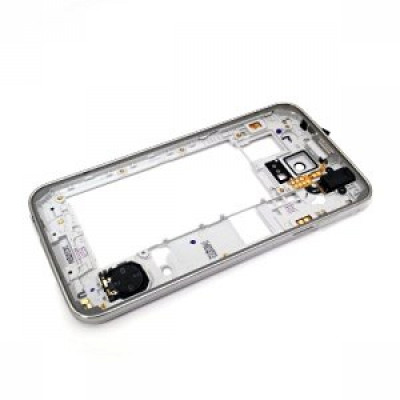 Rama carcasa mijloc Samsung S5 G900F argintie sh foto
