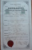 Cumpara ieftin Extractus matriculae baptisatorum, Torontal, Timisoara, 1870, sigiliu