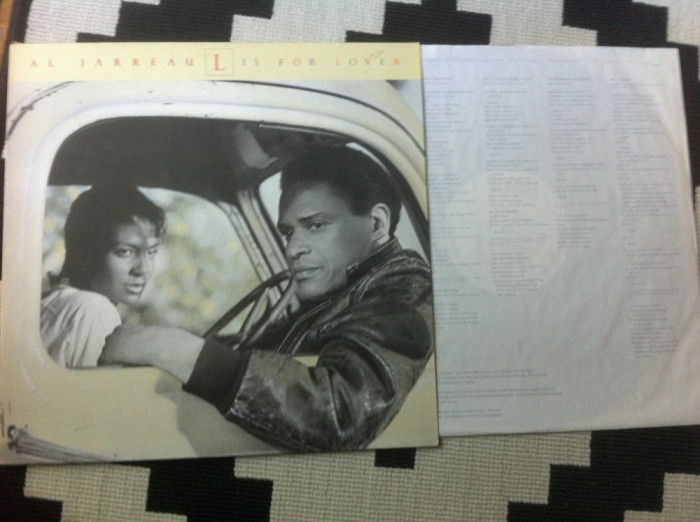 Al Jarreau &lrm;L is for lover 1986 disc vinyl LP muzica pop soul jazz insert VG+