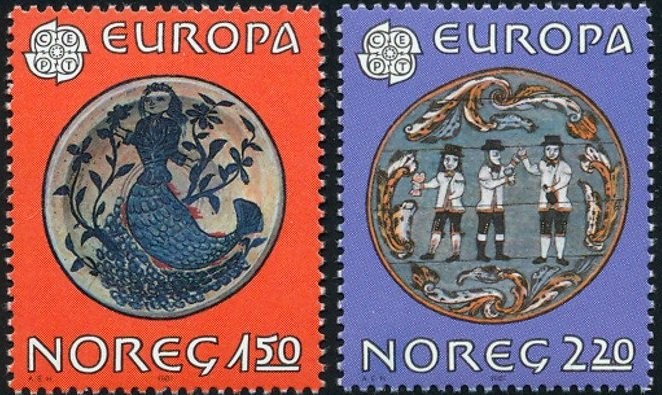 s3 - Norvegia 1981 - cat.nr.792-3 neuzat,perfecta stare