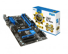 Placa de baza MSI Socket LGA1150, Z97 PC Mate, Intel Z97, 4*DDR3 1600/1333/1066, VGA/DVI/HDMI, 2*PCIEx3.0/2*PCIEx1/2*PCI, 6*SATA3, 2 *USB3.0, bulk foto