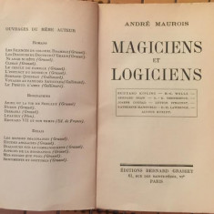Magiciens et logiciens [studii de literatura engleza] / Andre Maurois