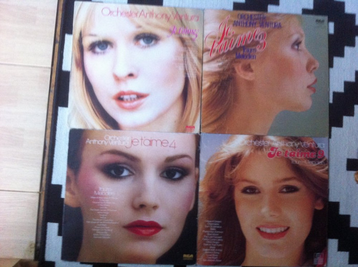 anthony ventura orchester Je T&#039;Aime lot 4 discuri vinyl disc lp muzica pop VG+