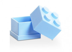 Mini Cutie Depozitare Lego 2X2 Albastru Deschis foto