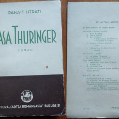 Panait Istrati , Casa Thuringer ( Viata lui Adrian Zografi ) , 1933 , editia 1