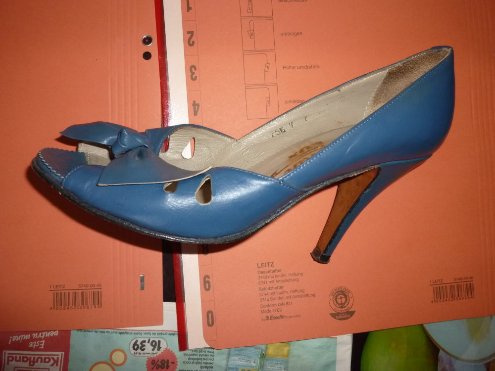 Pantofi cu toc Guban, 25 1/3, Bleu | Okazii.ro