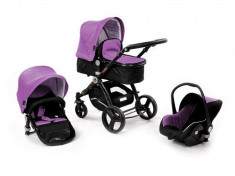 Carucior 3 In 1 ANMAR PERA Negru Violet foto