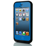 Toc subacvatic albastru waterproof cu prelungitor casti iPhone 5, iPhone 5/5S/SE, Plastic, A+