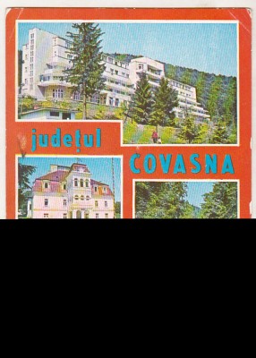 bnk cp Jud Covasna - Vedere - circulata - marca fixa foto