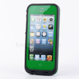 Toc subacvatic verde waterproof cu prelungitor casti iPhone 5, Negru, iPhone 5/5S/SE, Plastic, A+