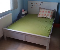 Pat Ikea 2 persoane 211x154 cm + Saltea Ikea 200x140 + somiera foto