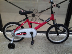 B&amp;#039;TWIN, Red, bicicleta copii - 16&amp;quot; (6-8 ani) foto