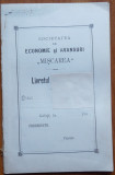 Livretul Societatii de Economie Miscare a Functionarilor din Gara Galati , 1900