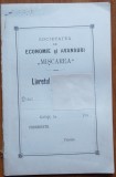 Livretul Societatii de Economie Miscare a Functionarilor din Gara Galati , 1900